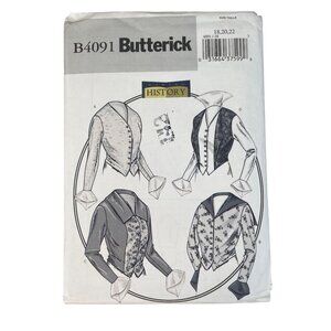 Butterick B4091 Basque Shirt Sewing Pattern Size 18 20 22 Historical UNCUT NEW